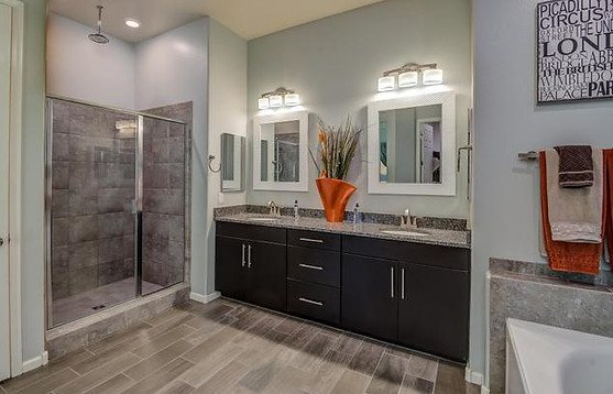 Clean, staged bathroom ready to show
