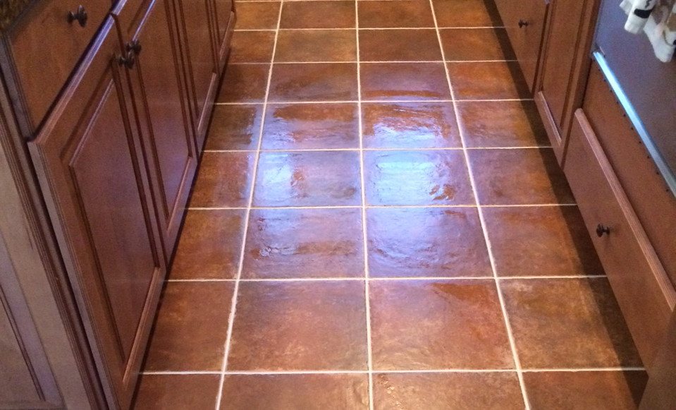 Clean tile floor