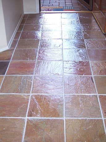 Restored tile and grout